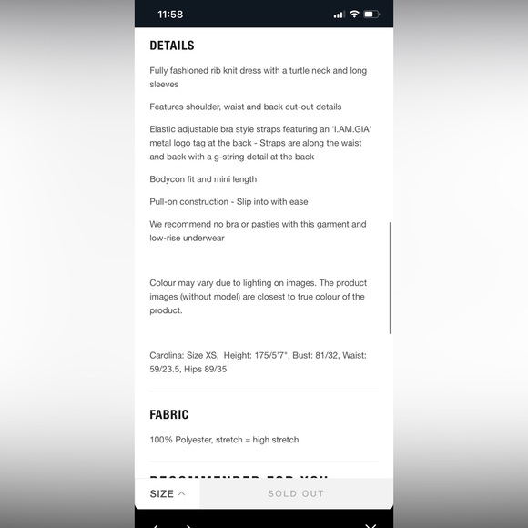 I. AM. GIA. Cut Out Dress🖤 - Picture 6 of 9
